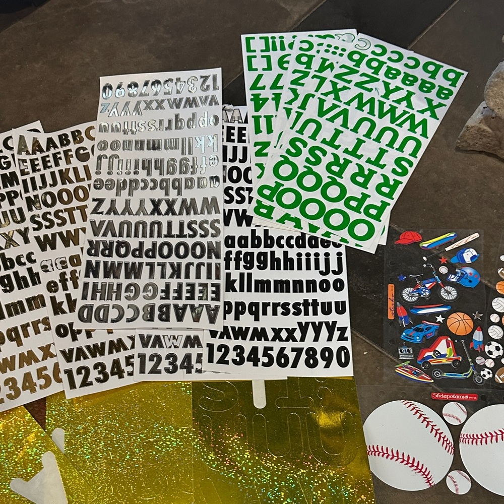 Colorful Alphabet and miscellaneous Sticker Set - Picture 4 of 16